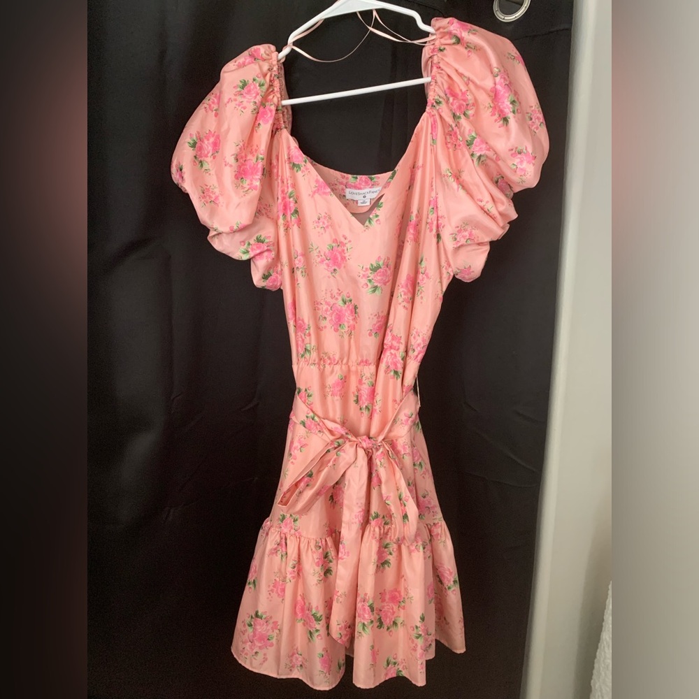 Women's Cécile Puff Sleeve Dress - LoveShackFancy for Target Pink Melon Size 14 - Picture 7 of 9